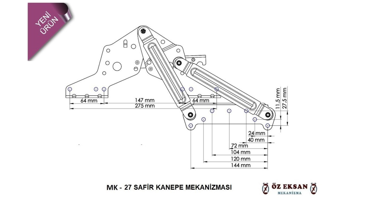 MK27 - Safir Kanepe Mekanizması ( Duvara Yakın 6 cm ) - 2