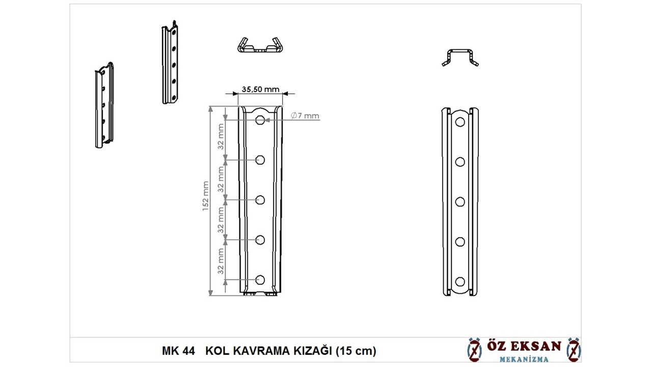 MK44 - Kol Kavrama Kızağı (15 cm) - 2