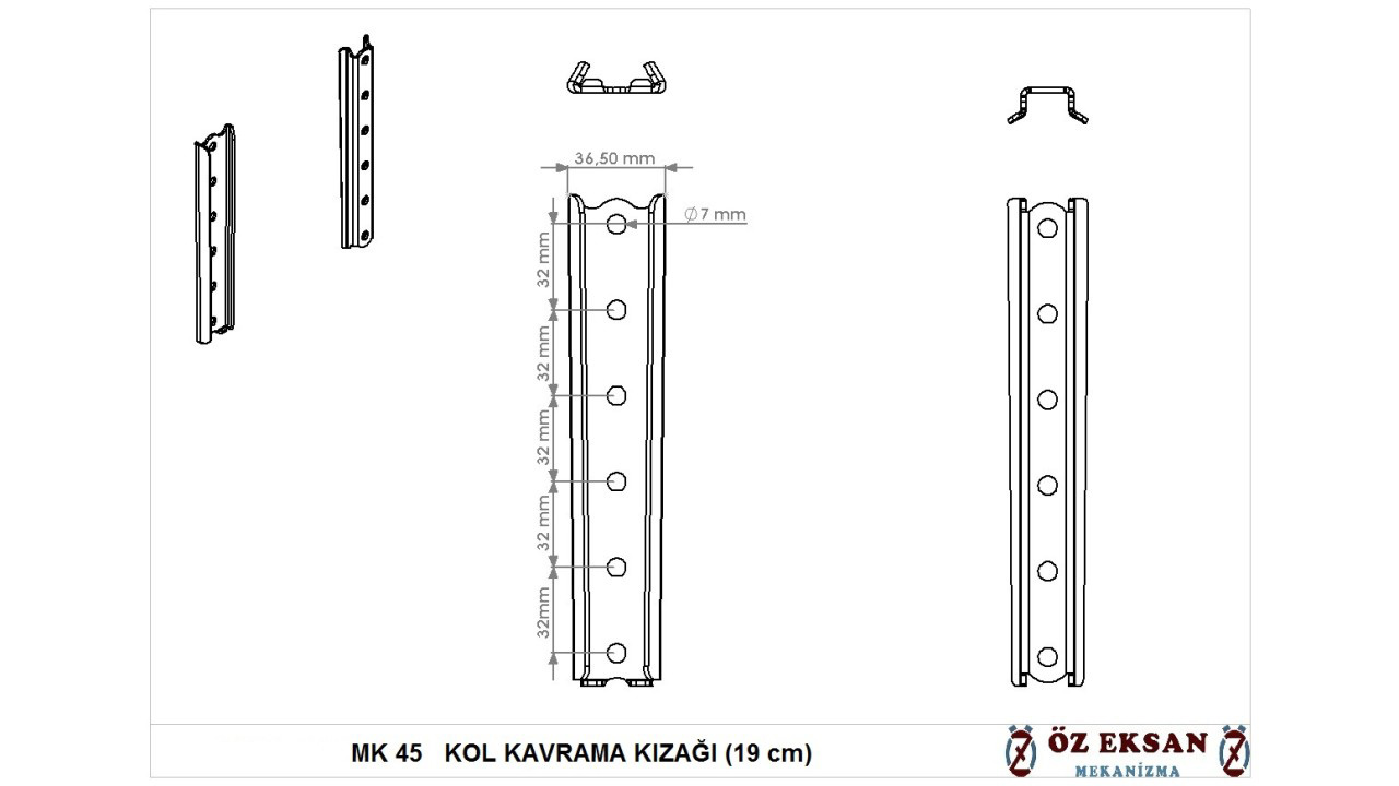 MK45 - Kol Kavrama Kızağı (19 cm) - 2